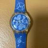 Used SWATCH Swatch Wristwatch Blue Analog Quartz Working Item