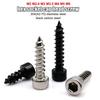 10/50X M2 M2.6 M3 M3.5 M4 M5 M6 Black Carbon 304 Stainless Steel Allen Hex Hexagon Socket Cap Round Head Wood Self Tapping Screw