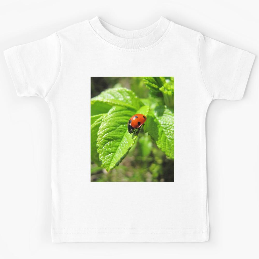 Ladybug walked on the leaf like never before Kids T-Shirt 130