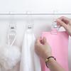 Functional Multi Clear Plastic Clip Hooks Bathroom Towel Hanging Tool Organizer