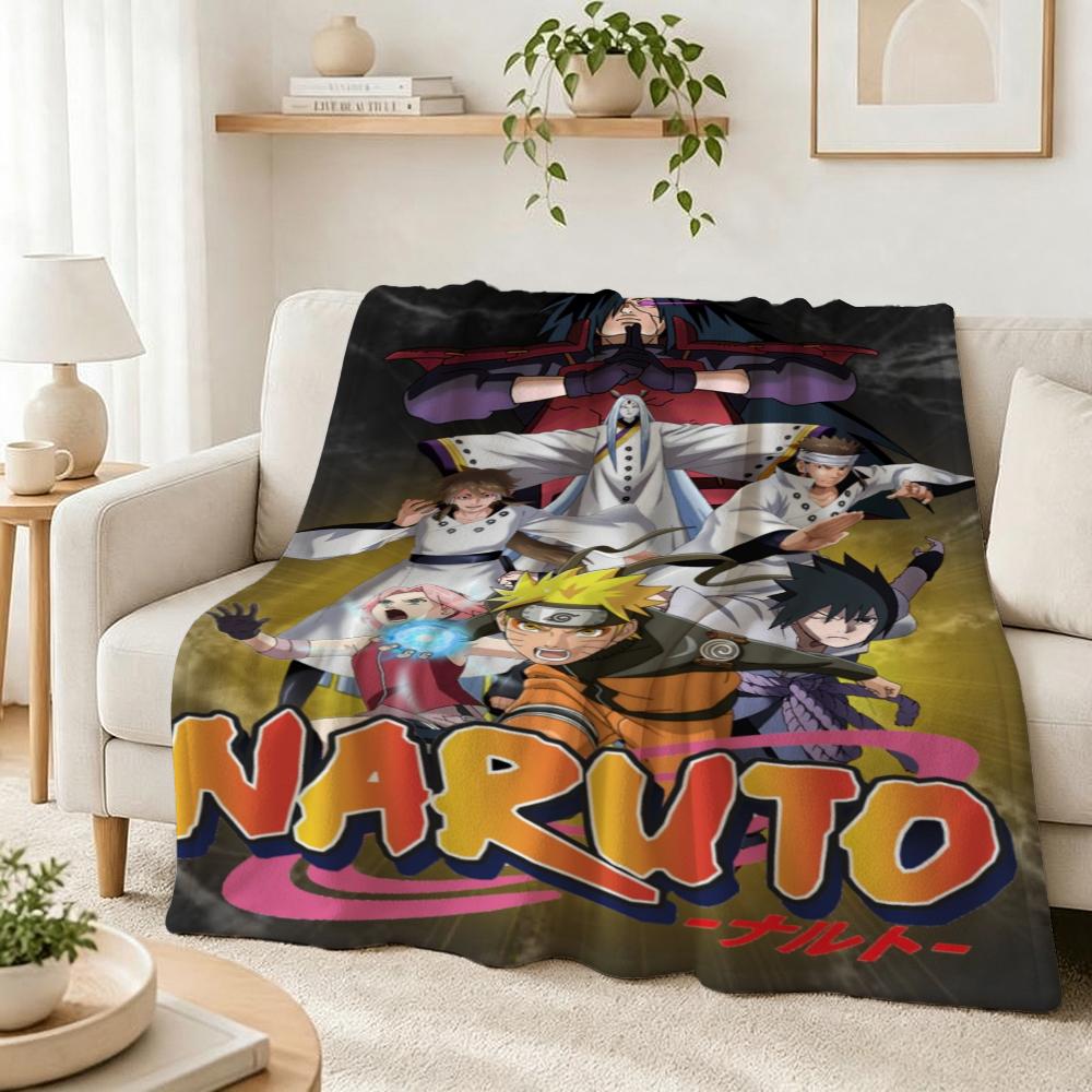 Naruto'S Ninja Way Anime Cartoon Flannel Blanket Skinfriendly Warm Fleece Blanket For Living Room Air Conditioner Room Home Party Decor Christmas Gift