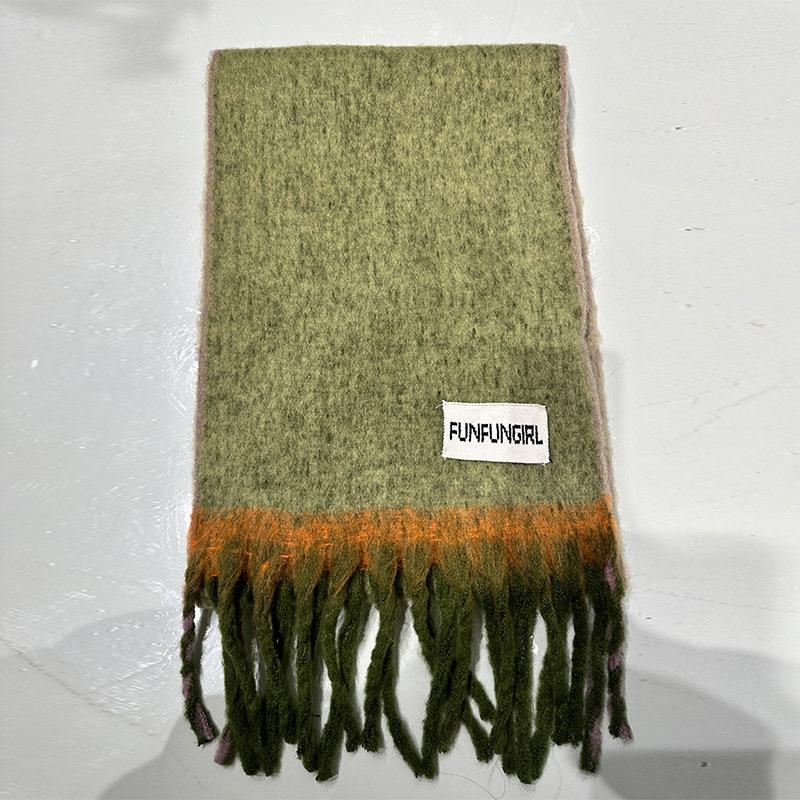 Autumn and winter new high-end scarf men's and women's niche simple shawl thickened warm versatile scarf