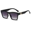 New Sunglasses Fashion Letters Decorative Square Frame Uv Sunglasses For Women 3197