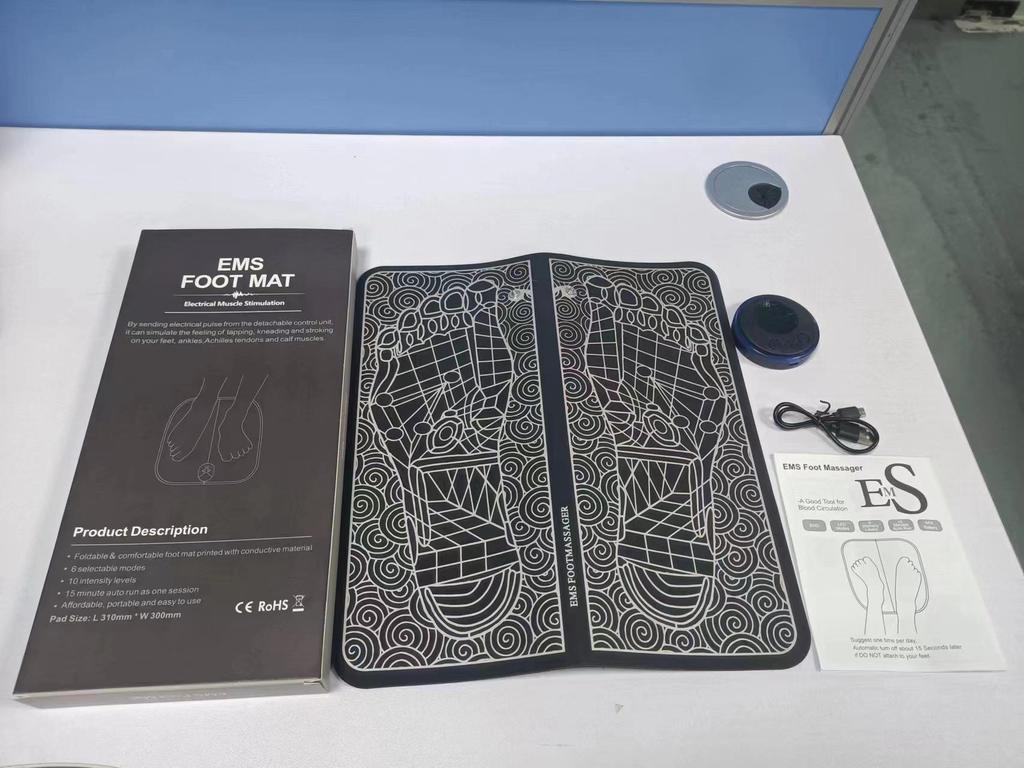 Multifunctional EMS Foot Massager: Low-Frequency Pulse Acupoint Massage Pad