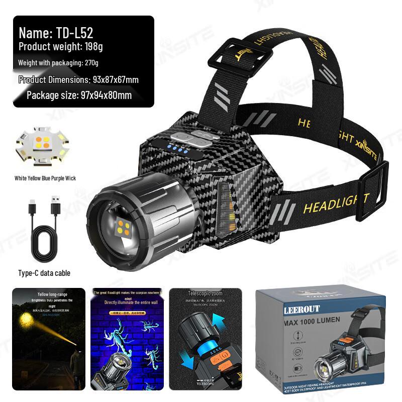 Nufeng 5-Light Zoom Induction Headlamp