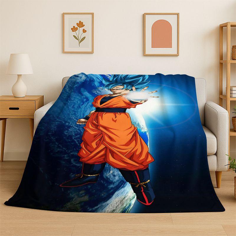 Retro Anime D-Dragon Ball Cartoon Game Soft Flannel Throw Blanket,Cozy Blanket for Bed,Couch,Sofa,Bedroom,Living Room,Travel,kid
