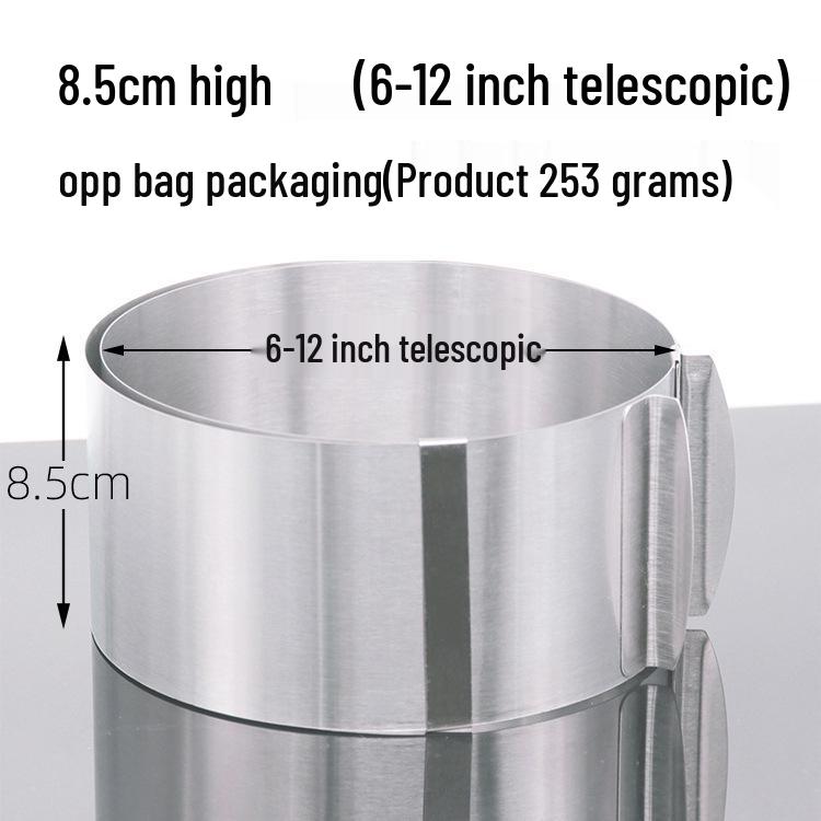 Set mit 9 Mousse-Ringen aus Edelstahl, 15,24-30,48 cm Kuchenback- und Käsekuchen-Schichtformen