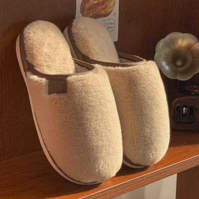 Pantoufles d'hiver en peluche de coton doux: Chaussons d'intérieur chauds et antidérapants pour couples