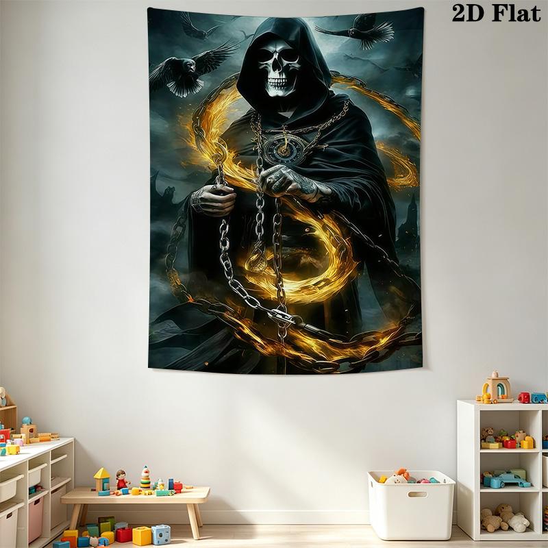Dark Fantasy Reaper Tapestry Tapestry Wallmounted Fashion Print Soft Wall Decoration Wall Covering Decoration