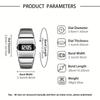 American Fashion LED Electronic Watch Silicone Watch Strap Rectangular Dial Quartz Watch Waterproof Men's Electronic Watches