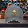 Frosch Dirigent Pilz Grafik Gewaschene Baseballkappe Verstellbar Baumwolle Outdoor Reisekappe