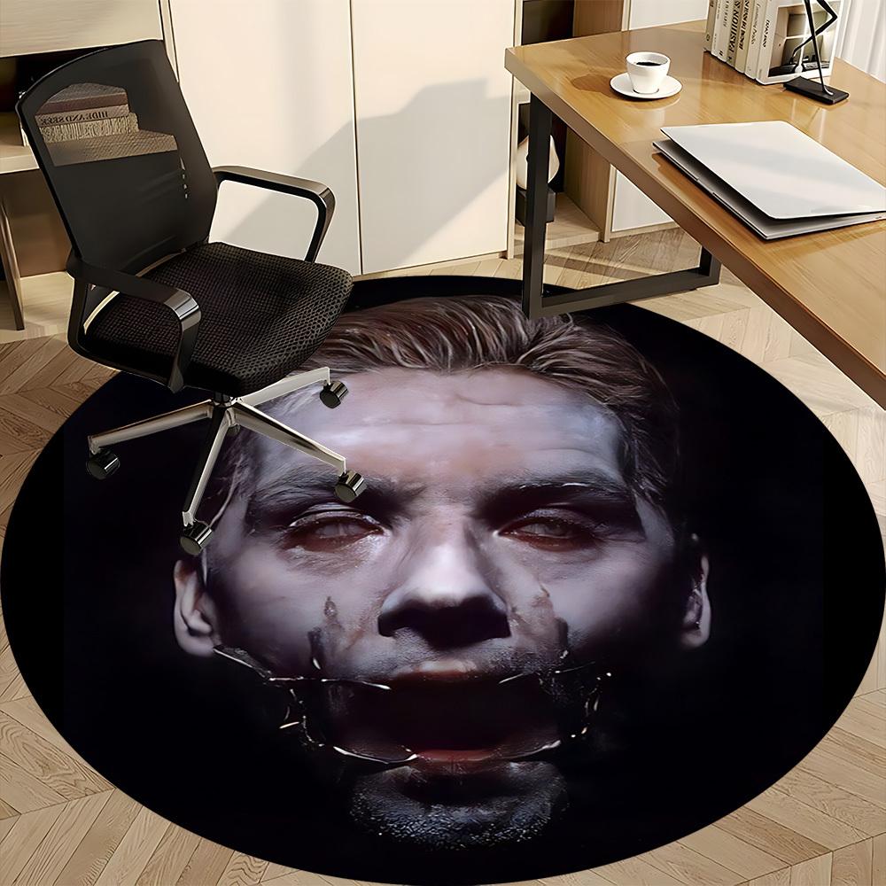 1pc Rammstein Carpet, Round Non-Slip Durable Large Size Office Carpet, Suitable for Office,yy250908052