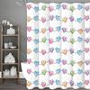 Colorful Love Shower Curtain, Bathroom Decorative Shower Curtain, Waterproof Shower Curtain with Hooks