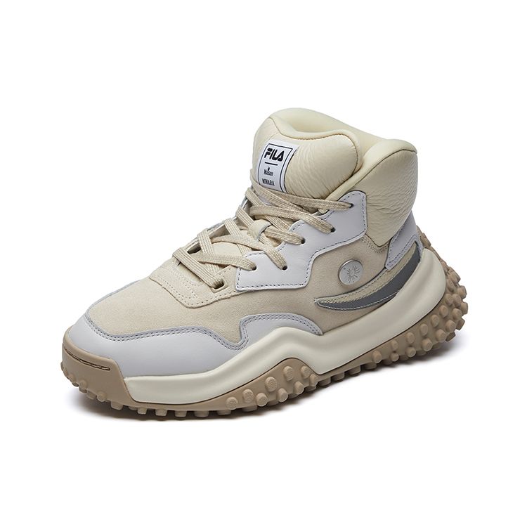 FILA FM-2 Fabric Synthetic Leather Simple Comfortable Mid-Top Casual Shoes Women Casual Shoes Beige F12W044118FFF