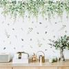 Väggdekal Fint utförande Ljus färg grönt växtmönster Väggdekor för heminredning i vardagsrummet