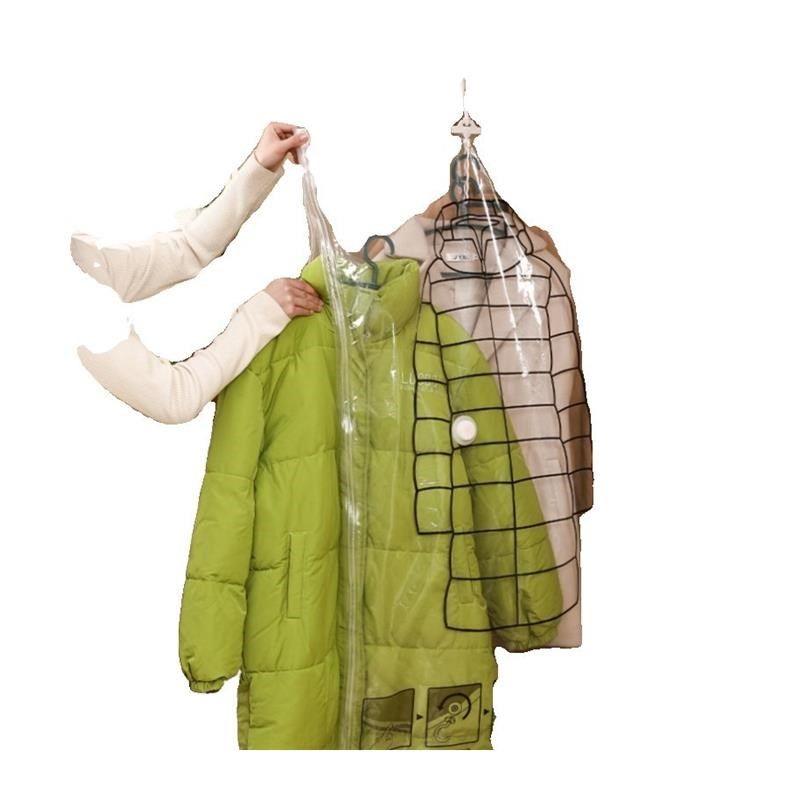

Hanging Vacuum Compression Bag for Home Use, Vacuum Storage Bag for down Jackets and Clothing Short Style, 90cm Length, Pack of 3
