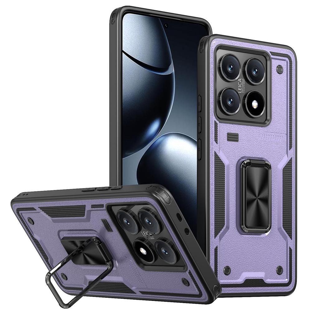 For Xiaomi 14T Pro Case/Mi 14T 5G Shockproof Magsafe Phone Case Car Magnetic Bracket Protective Cover TPU+PC
