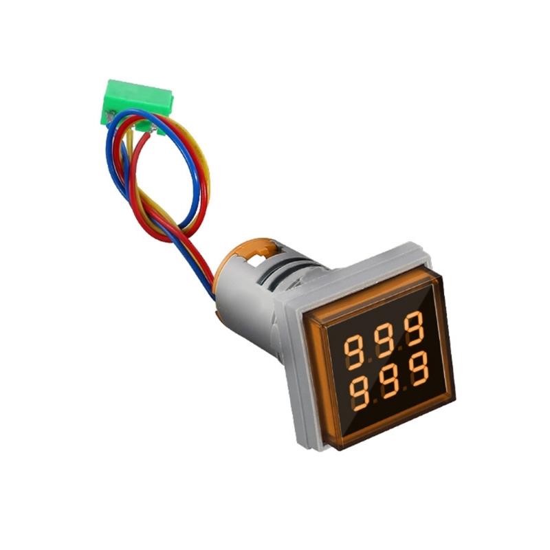 

Square Counter Meter Digital Display Counter with Ventilation Hole 6 Digit 0-999999 AC220V 22mm Hole Mount Count Meter жовтий