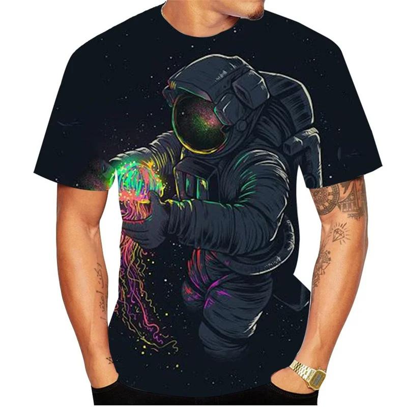 Jellyfish T Shirt For Men 3D Printed Animal Graphic Short Sleeve Tops Streetwear Fashion Harajuku