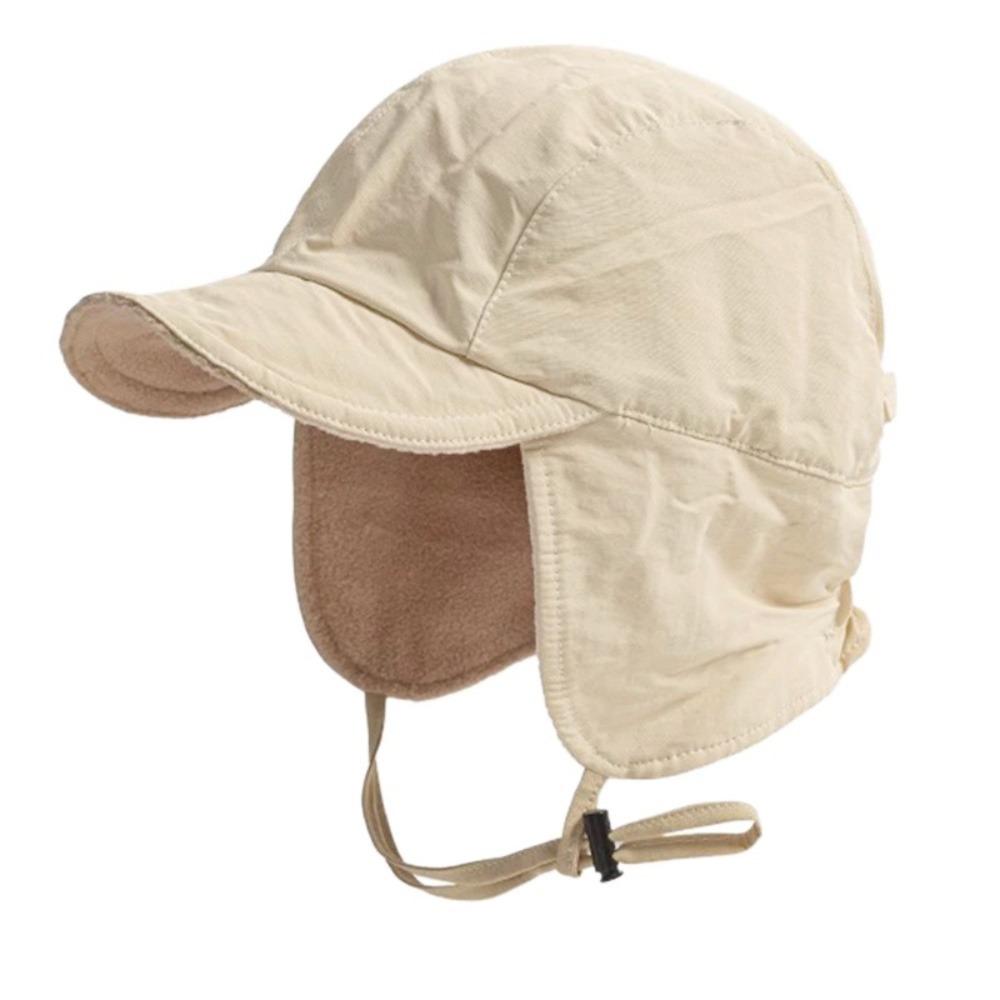 Windproof Velvet Pilot Hat Solid Color Winter Cap Japanese Bomber Hat  Outdoor