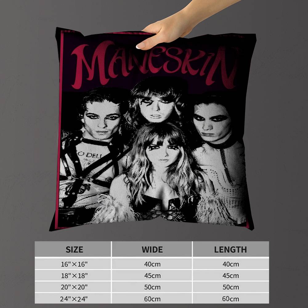 MManeskin Band Pillow Gift Home Office Decoration Pillow Bedroom Sofa Car Cushion CoverPillow Case