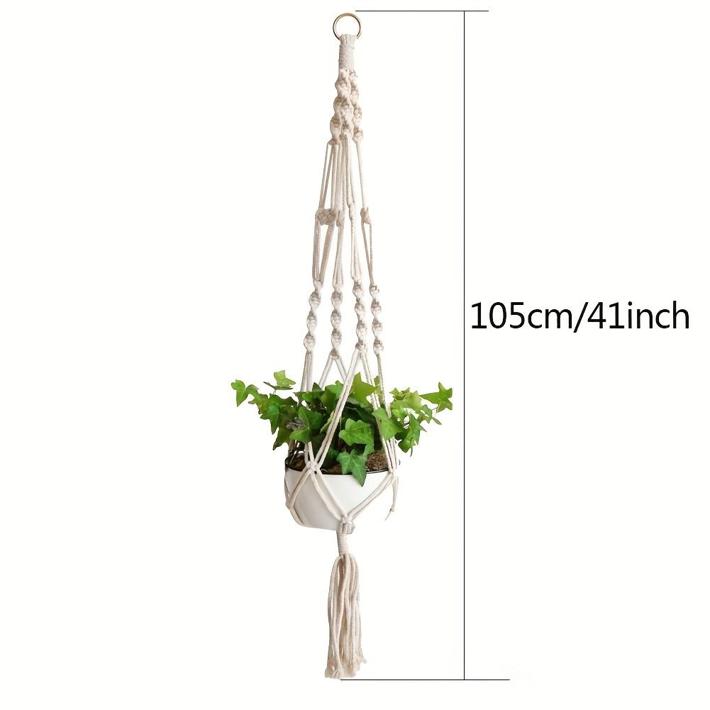 1PC Flower Pot Net Bag Plant Greening Hanging Basket Hanger Cotton Hemp Rope Handmade Cotton Rope Braided Sling