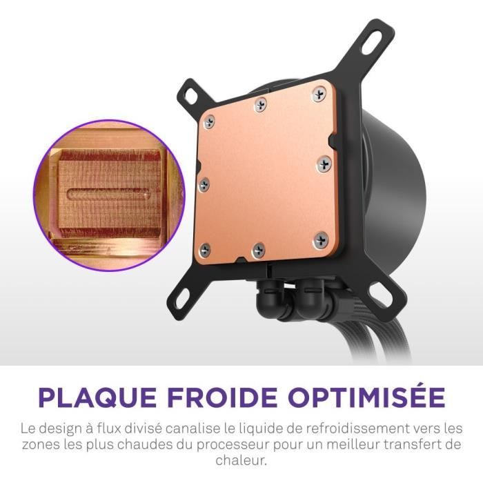 Watercooling - NZXT - RL-KN240-B2 - Kraken Plus 240 - Écran LCD 1.54" personnalisable - Noir - Performance améliorée