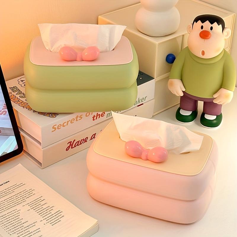 Home Cream Style Tissue Box for Living Room Coffee Table, Dining Table, and Bathroom Paper Storage Holder