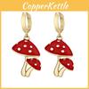 Alloy Trending Unique Geometric Mushroom Earrings For Women Versatile