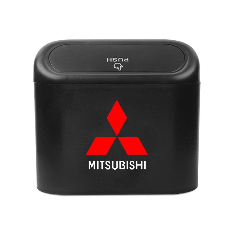 

1Pcs Car Interior Storage Case Trash Bin For Mitsubishi Outlander Lancer 10 9 ASX RALLIART Eclipse L200 Pajero Auto Accessories
