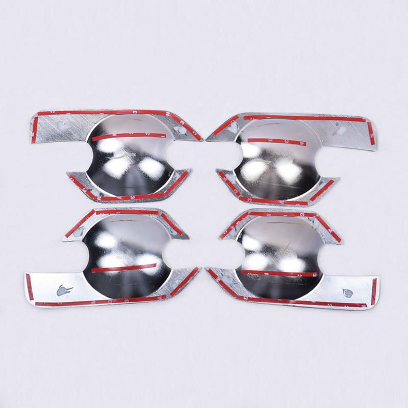 FUNDUOO For Nissan Navara Frontier D40 4 Door 2005-2013 New Chrome Door Handle Cover Bowl Trim Taillight Sticker Car