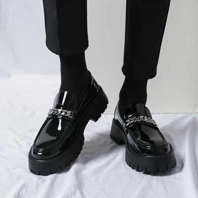 Herren Lederschuhe mit breitem Kopf Freizeitschuhe für Herren Slipper Schuhe Slipper Hohe Qualität Dicker Boden Erhöhungsschuhe Hochzeitsschuhe
