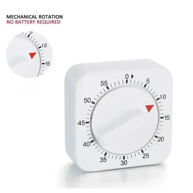 

Mini 60 Minutes Stopwatch Cooking Countdown Mechanical Without Battery Kitchen Timer Classic Cube Egg Digital Clock Tomato Tools белый