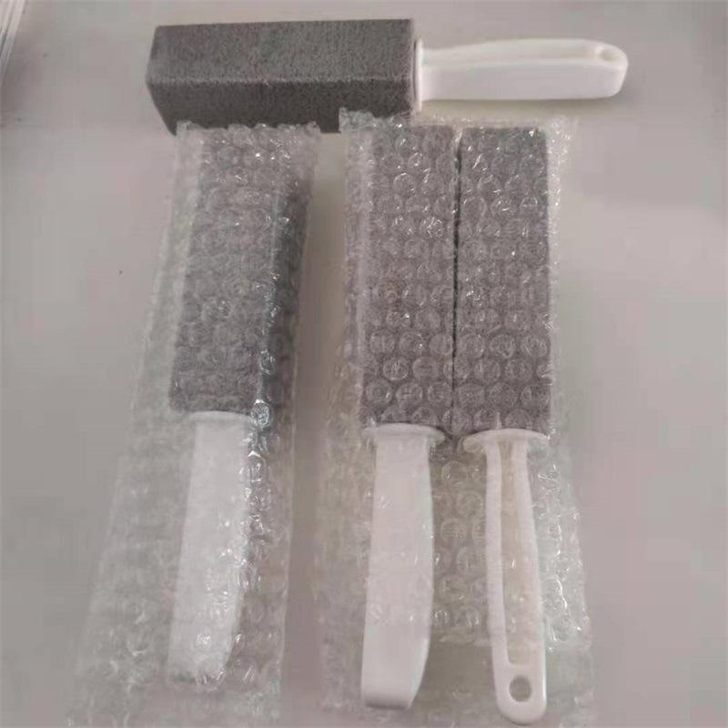 

Pumice Toilet & Sink Brush - Strong Limescale & Rust Remover for Bathroom & Tile Cleaning 1 Piece Bubble Pack серый