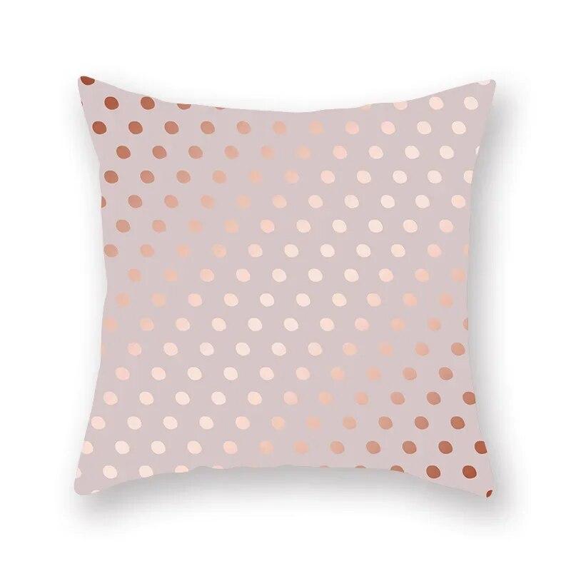 Rose Gold Abstract Printing Throw Pillow Cover Living Room Sofa Office Car Seat Lumbar Cushion   Home Decoration