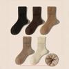 Women's Winter Crew Socks | Thick Terry & Fleece Lined | Warm Snow Socks In Melange Colors