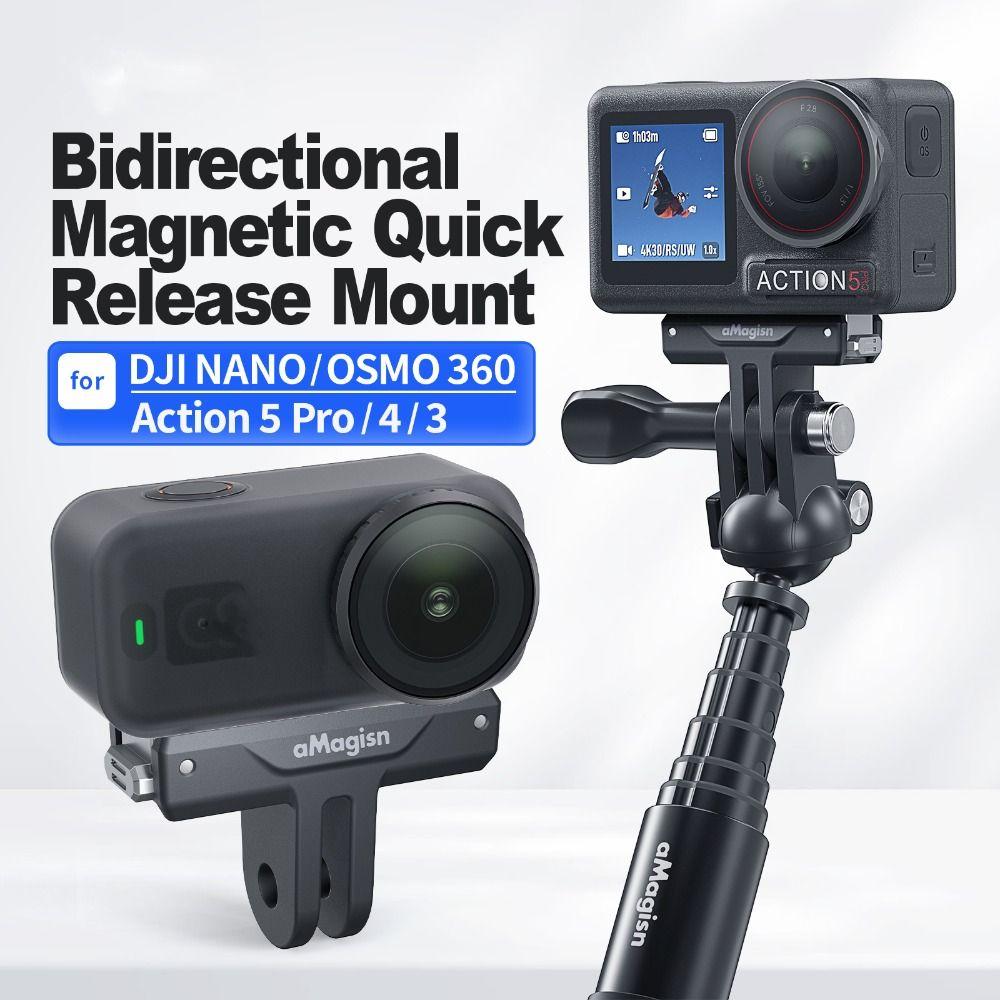 Adaptor magnetic cu eliberare rapidă pentru DJI Osmo Nano/Osmo 360/Action 5Pro 4 3
