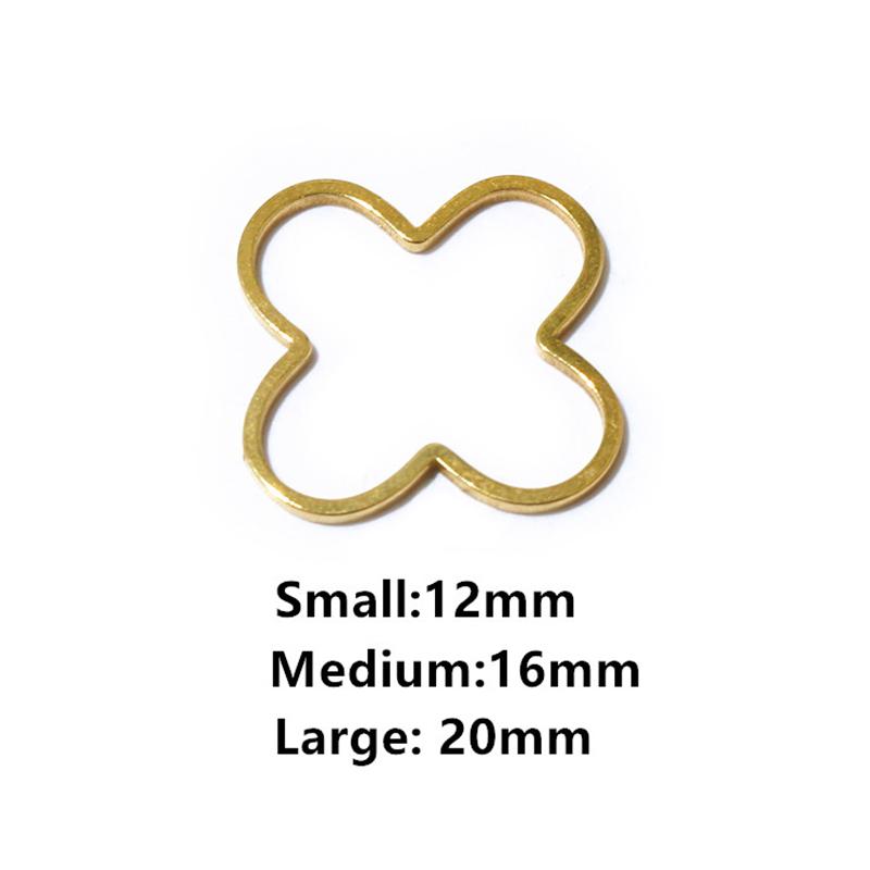 20pcs Moon Star Drop Heart Small Charms Gold Stainless Steel Pendant Open Bezels Hollow Frame Mold Bezel DIY Jewelry Making