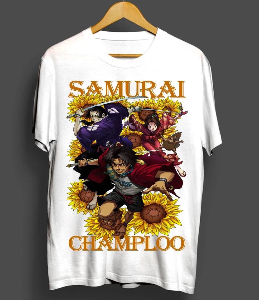 Samurai Champloo TShirt Unisexga Anime Walk Mugen Jin Fuu Kasumi Shirt White S