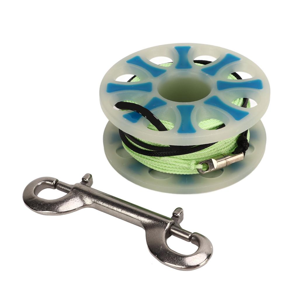 Finger Reel Diving Spool 30m Polyester Fiber Night Reflective Flat Line Lightweight Durable Diving Finger Reel with
