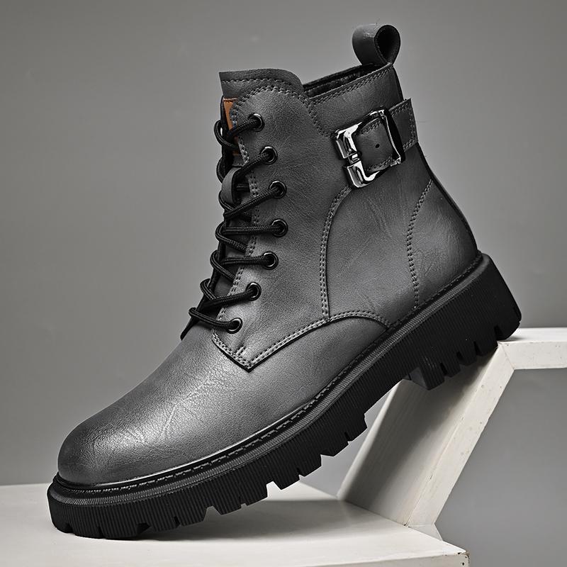 Luxury Brand Men Casual Boots New Handmade High Quality Leather Boots for Man Ankle Boots Trendy High Top Outdoor Designer Boots