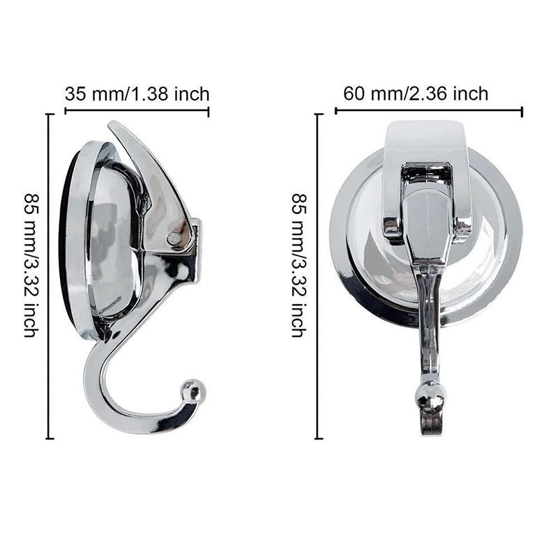 Super Strong Suction Hook, No Punching and No Trace Suction Cup Hook, Can Be Reused, Suitable for Kitchen and Bathroom Use