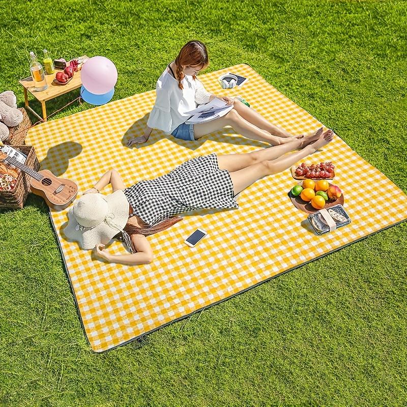 200*200cm Portable Camping Mat with Carry Bag Waterproof Thicken Picnic Mat Blanket Washable for Hiking Beach Travel Outdoor Par