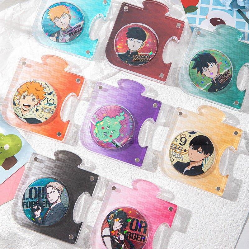 Anime Badge Display | Acrylic Puzzle Badge Standee 58mm Badge