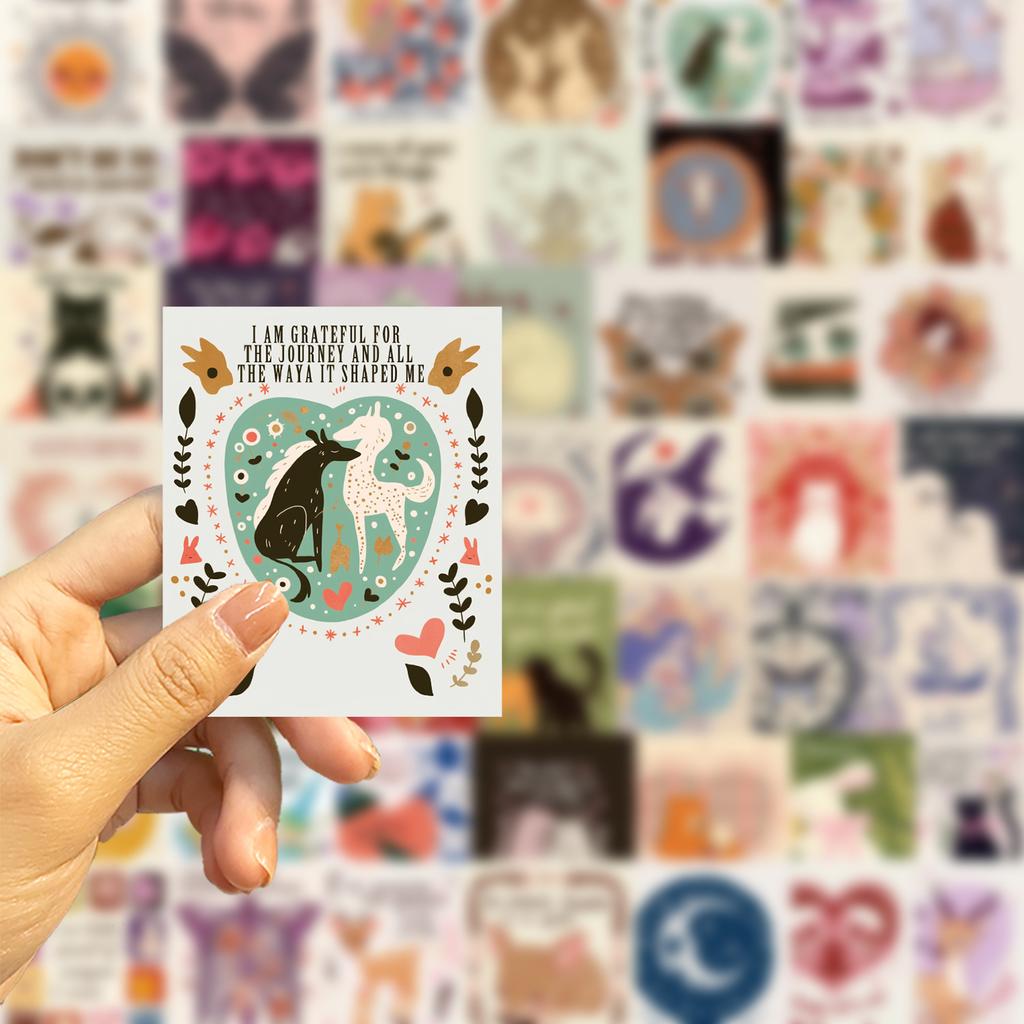 50 Çizgi Film Garip İlham Verici Graffiti Çıkartmaları Gitar Defter Bavul Kişilik Kendin Yap Süslemesi