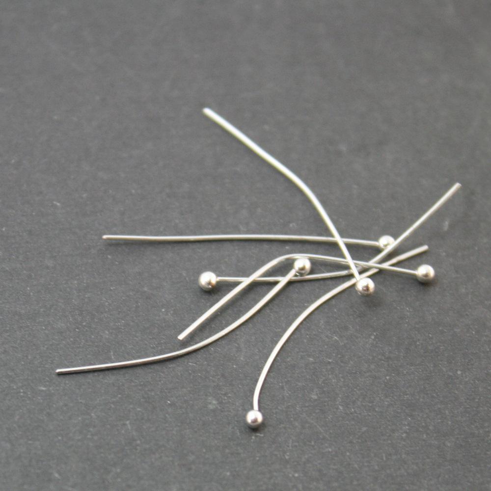 100 Round Head Ball Pins for DIY Jewelry Making and Earrings