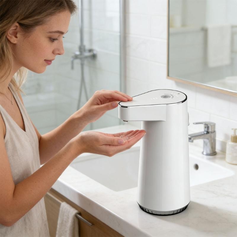 Automatic Soap Dispenser Featuring 4 Selectable Dispensing Selections And Rapid 0.25s motion Recognition For Bathroom Kitchen Office
