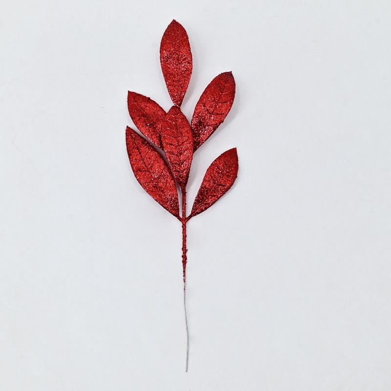 Simulated green plant Christmas gold powder leaf Eucalyptus glitter Christmas home decoration