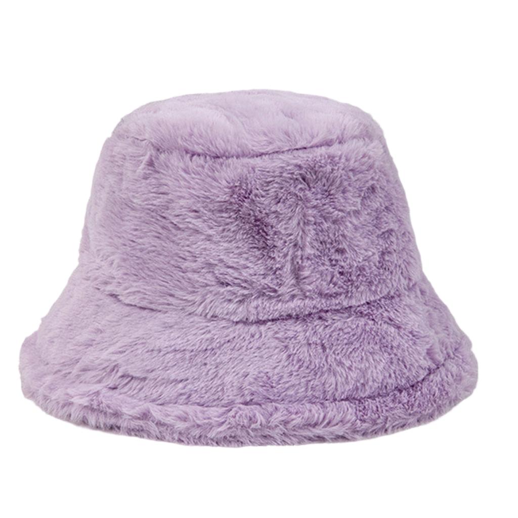 Women's Dopamine Fisherman Hat Warm Fuzzy Bucket Hat