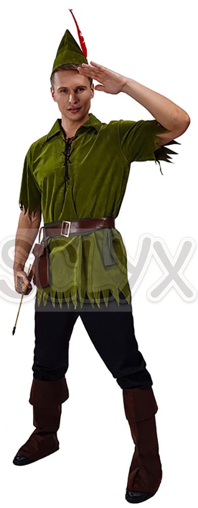 [SCLYX] Fantasy Boy Green Hunter Costume Halloween Christmas Cosplay Adult Men Cool Event Party Fancy Dress #21157